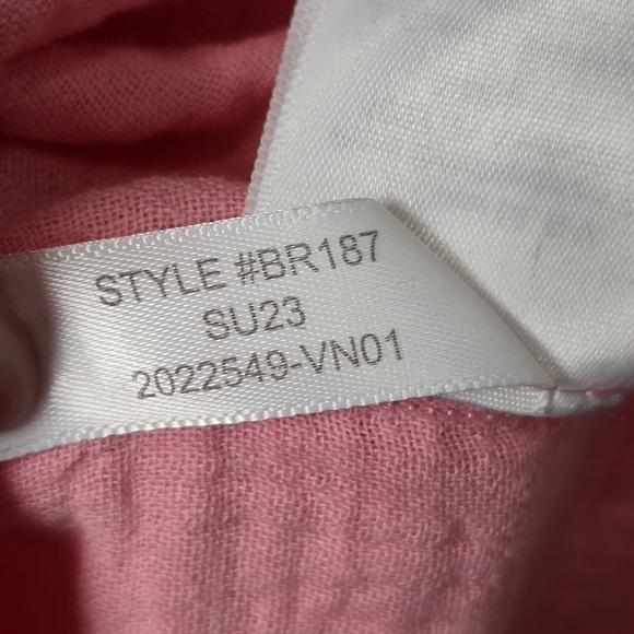 J.Crew Belted Gauze Midi Dress Pink Size 2 100% Cotton Pockets Factory - Picture 9 of 10